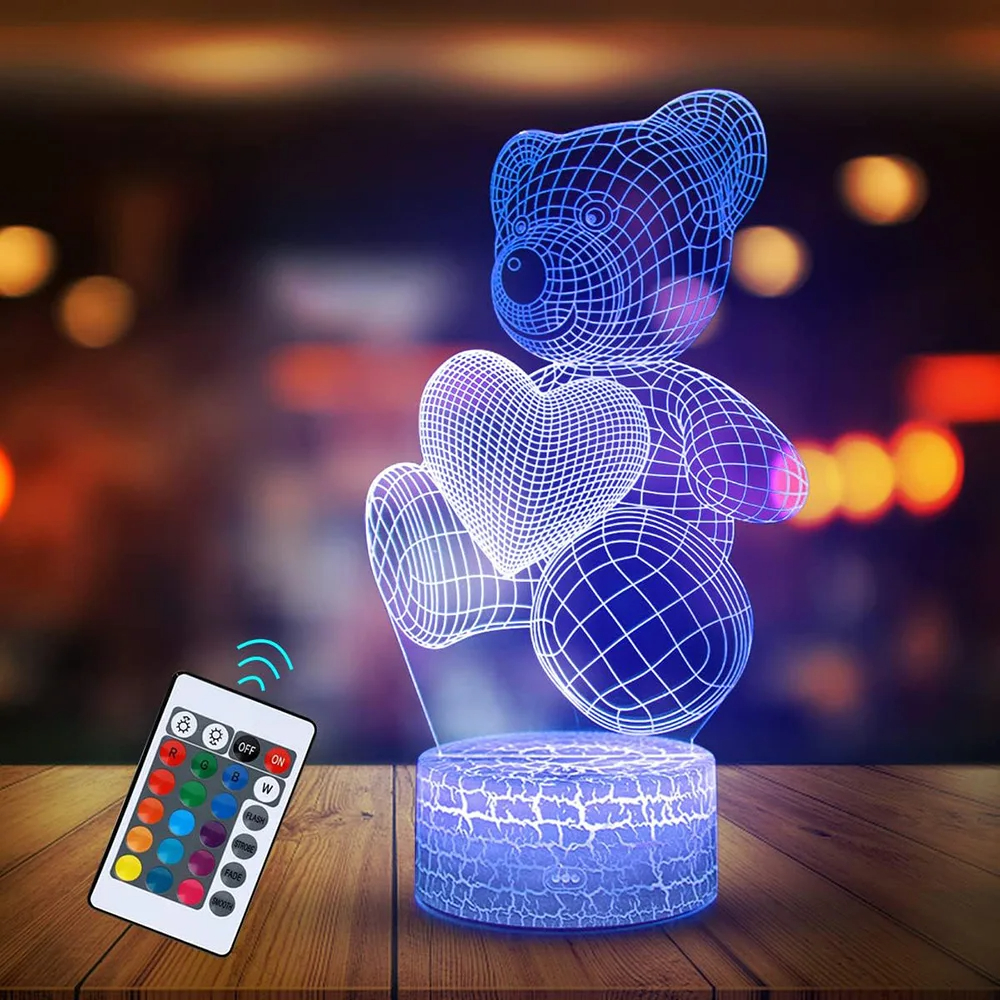 Love Bear 3D LED Light